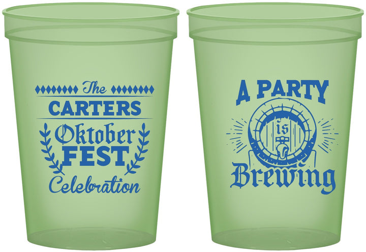 Custom Oktoberfest 16 oz Glow In The Dark Cups - Beer Keg | 240017