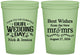 Custom Wedding 16 oz Glow In The Dark Cups - Best Wishes Mr And Mrs | 242