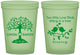 Custom Wedding 16 oz Glow In The Dark Cups - Two Little Love Birds | 249