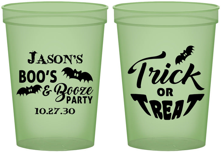 Custom Halloween 16 oz Glow In The Dark Cups - Trick Or Treat | 250002