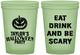 Custom Halloween 16 oz Glow In The Dark Cups - Scary Pumpkin | 250008