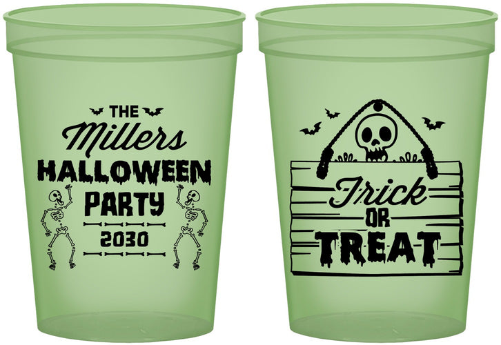 Custom Halloween 16 oz Glow In The Dark Cups - Trick Or Treat | 250010