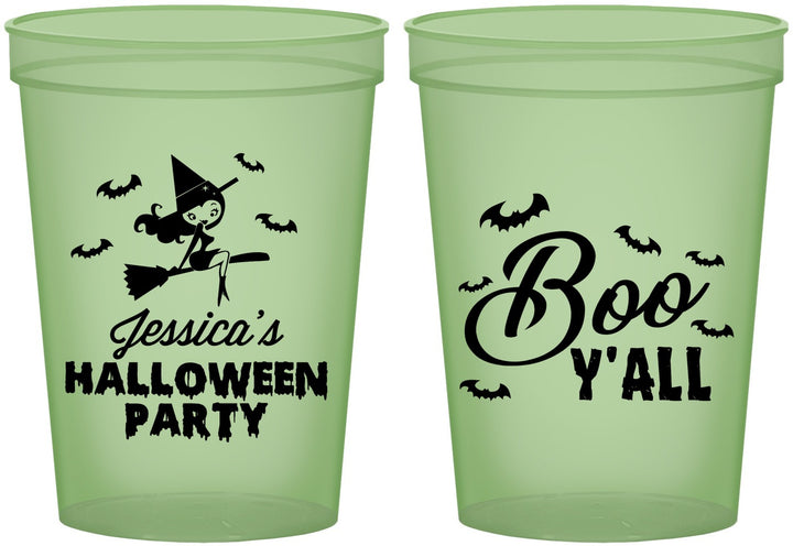 Custom Halloween 16 oz Glow In The Dark Cups - Witch Boo | 250015