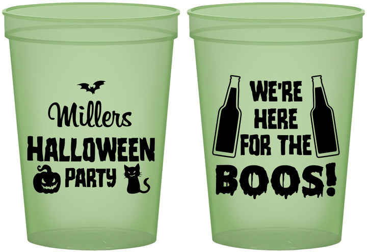 Custom Halloween 16 oz Glow In The Dark Cups - Boo | 250016