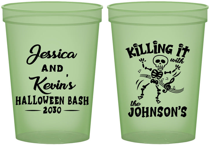 Custom Halloween 16 oz Glow In The Dark Cups - Skeleton | 250017