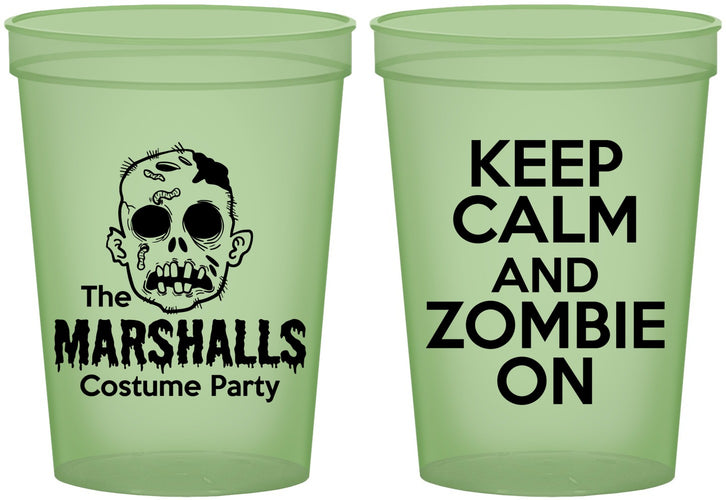 Custom Halloween 16 oz Glow In The Dark Cups - Zombie | 250018