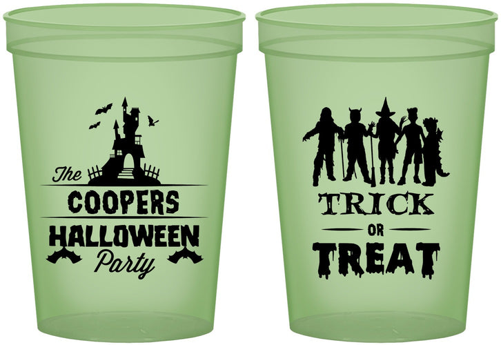 Custom Halloween 16 oz Glow In The Dark Cups - Trick Or Treat | 250019