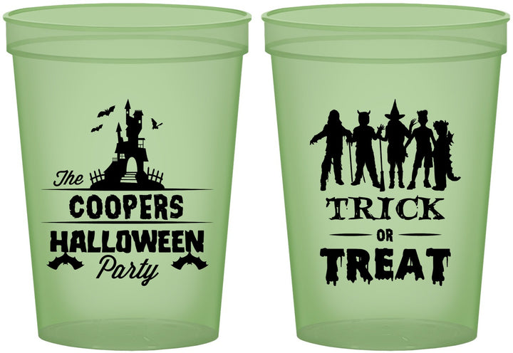 Custom Halloween 16 oz Glow In The Dark Cups - Trick Or Treat | 250019