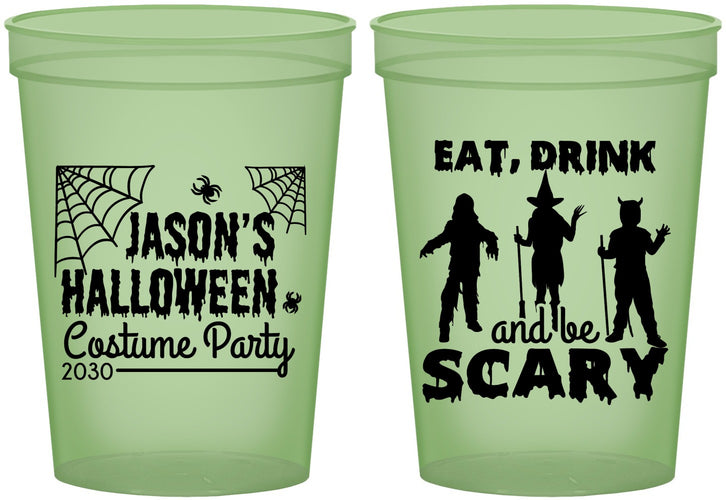 Custom Halloween 16 oz Glow In The Dark Cups - Eat Drink Be Scary | 250038