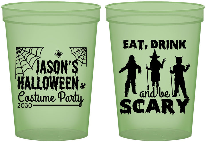 Custom Halloween 16 oz Glow In The Dark Cups - Eat Drink Be Scary | 250038