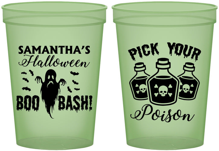 Custom Halloween 16 oz Glow In The Dark Cups - Boo Bash | 250043