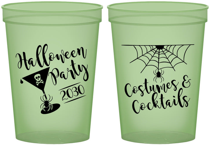 Custom Halloween 16 oz Glow In The Dark Cups - Costumes Cocktails | 250048