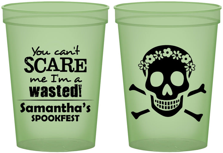 Custom Halloween 16 oz Glow In The Dark Cups - Sugar Skull | 250050