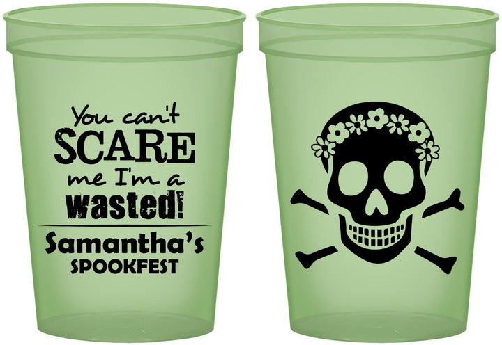 Custom Halloween 16 oz Glow In The Dark Cups - Sugar Skull | 250050