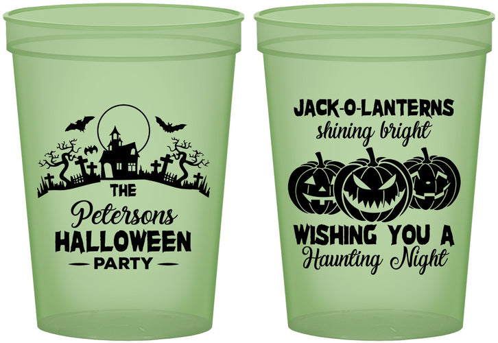 Custom Halloween 16 oz Glow In The Dark Cups - Jack O Lantern | 250053