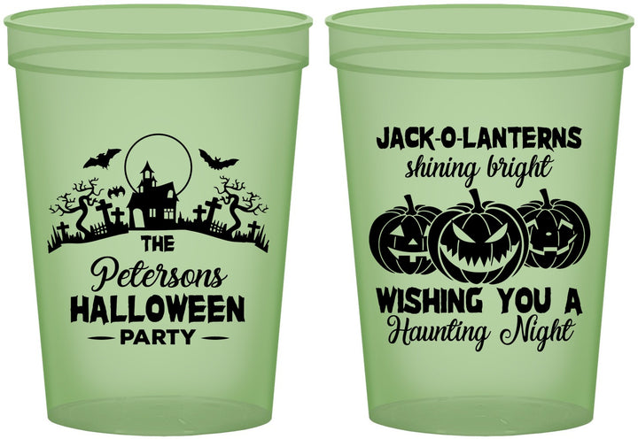 Custom Halloween 16 oz Glow In The Dark Cups - Jack O Lantern | 250053