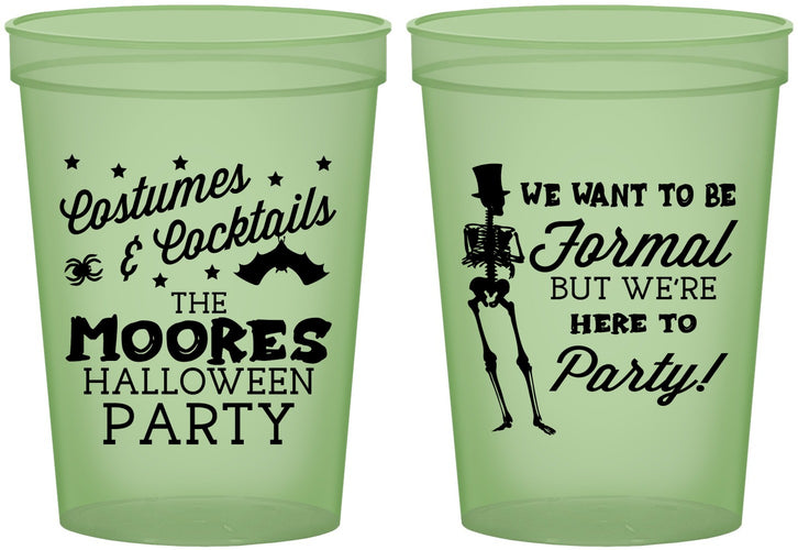 Custom Halloween 16 oz Glow In The Dark Cups - Skeleton | 250057