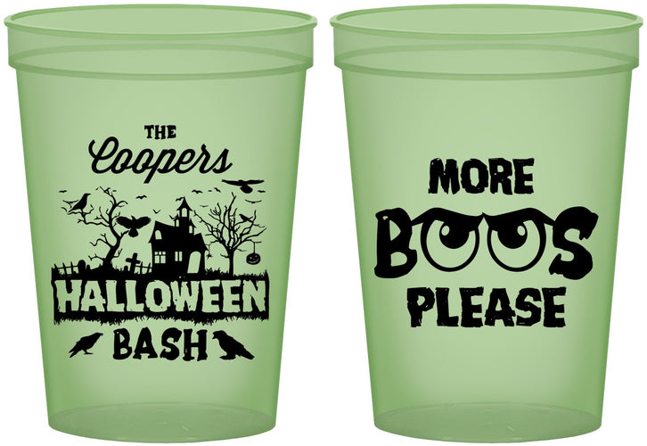 Custom Halloween 16 oz Glow In The Dark Cups - Haunted House | 250075