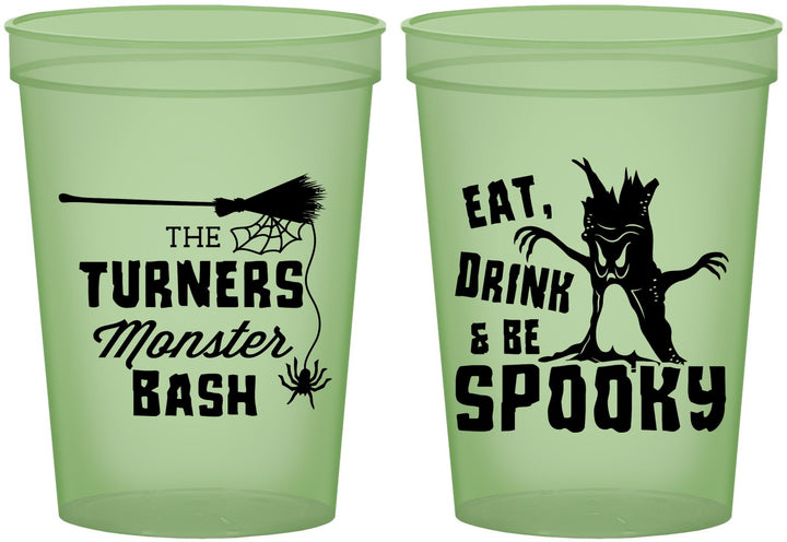 Custom Halloween 16 oz Glow In The Dark Cups - Eat Drink Be Spooky | 250077