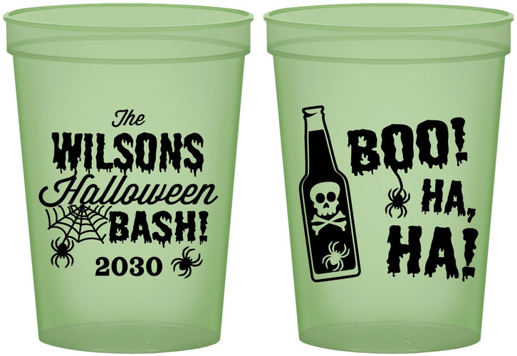 Custom Halloween 16 oz Glow In The Dark Cups - Boo Skeleton | 250078