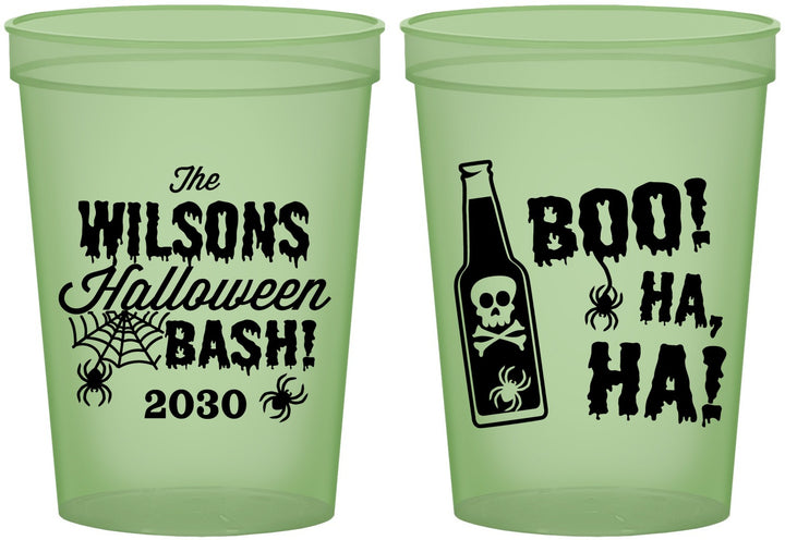 Custom Halloween 16 oz Glow In The Dark Cups - Boo Skeleton | 250078