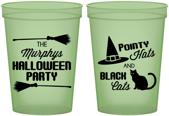 Custom Halloween 16 oz Glow In The Dark Cups - Black Cats | 250087
