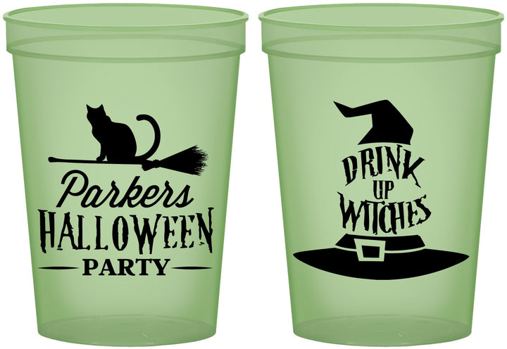 Custom Halloween 16 oz Glow In The Dark Cups - Drink Up Witches | 250094