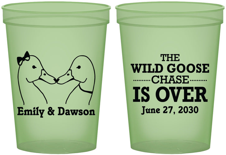 Custom Wedding 16 oz Glow In The Dark Cups - Wild Goose | 251