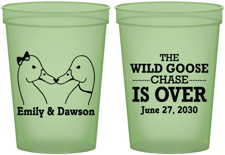 Custom Wedding 16 oz Glow In The Dark Cups - Wild Goose | 251