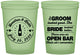 Custom Wedding 16 oz Glow In The Dark Cups - Groom Bride Open Bar | 253