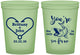 Custom Wedding 16 oz Glow In The Dark Cups - Fish In The Sea For Me | 254