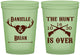 Custom Wedding 16 oz Glow In The Dark Cups - The Hunt Is Ove | 258