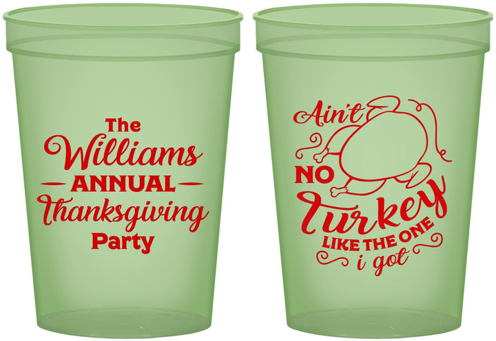 Custom Thanksgiving 16 oz Glow In The Dark Cups - Turkey | 260005