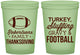 Custom Thanksgiving 16 oz Glow In The Dark Cups - Football Turkey | 260010