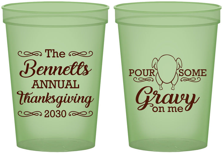 Custom Thanksgiving 16 oz Glow In The Dark Cups - Turkey Gravy | 260015