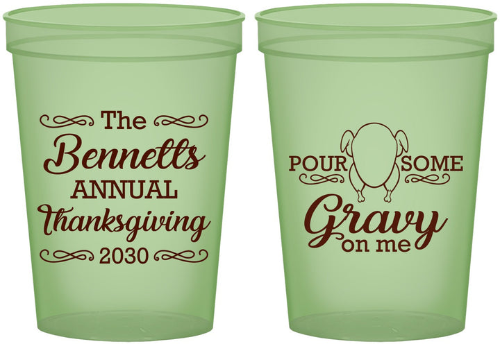 Custom Thanksgiving 16 oz Glow In The Dark Cups - Turkey Gravy | 260015