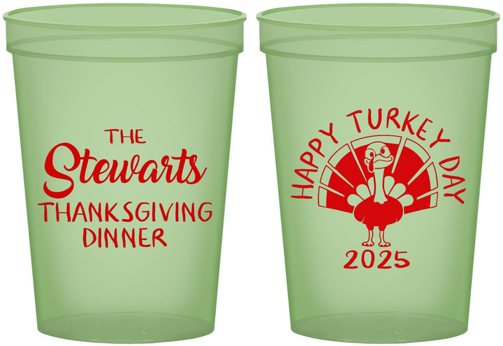 Custom Thanksgiving 16 oz Glow In The Dark Cups - Turkey Day | 260021