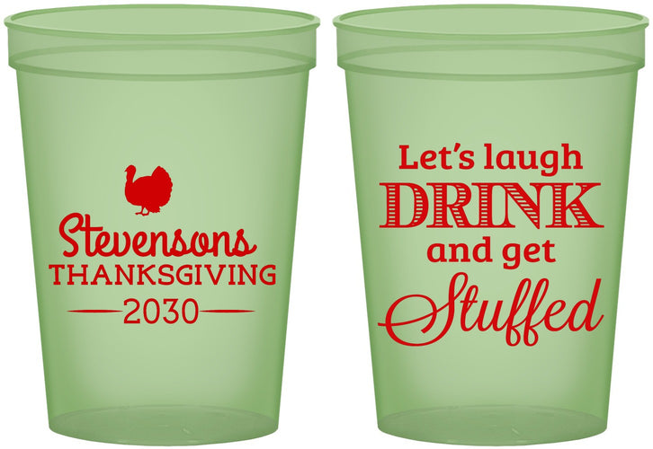 Custom Thanksgiving 16 oz Glow In The Dark Cups - Turkey Stuffed | 260037