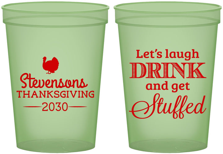 Custom Thanksgiving 16 oz Glow In The Dark Cups - Turkey Stuffed | 260037