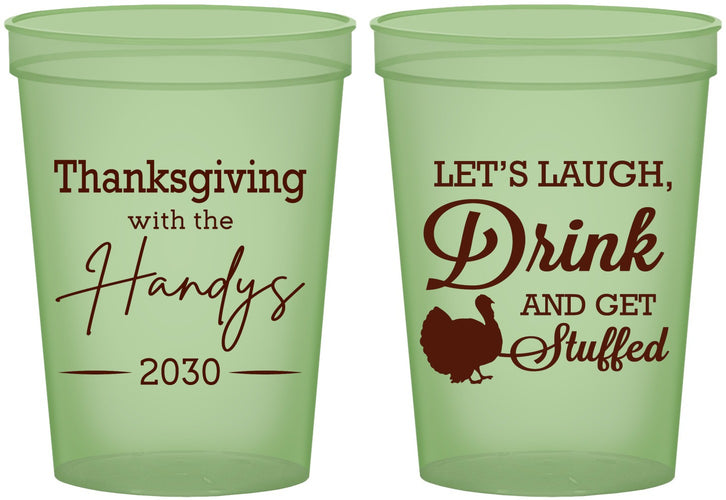 Custom Thanksgiving 16 oz Glow In The Dark Cups - Turkey Stuffed | 260038