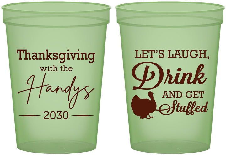 Custom Thanksgiving 16 oz Glow In The Dark Cups - Turkey Stuffed | 260038
