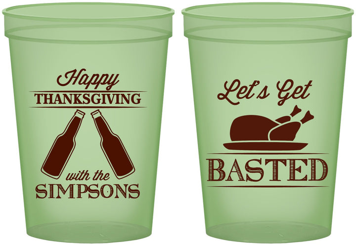 Custom Thanksgiving 16 oz Glow In The Dark Cups - Lets Get Basted | 260039