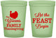 Custom Thanksgiving 16 oz Glow In The Dark Cups - Let The Feast Begin | 260041