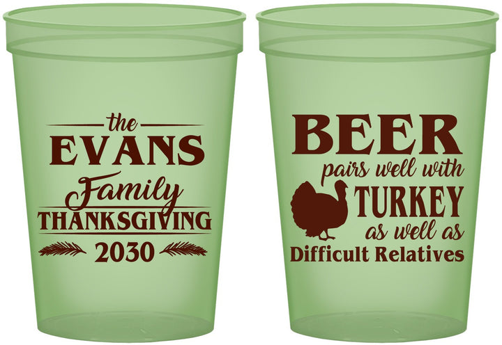Custom Thanksgiving 16 oz Glow In The Dark Cups - Turkey | 260042