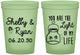 Custom Wedding 16 oz Glow In The Dark Cups - You Are The Light Of My Life | 262