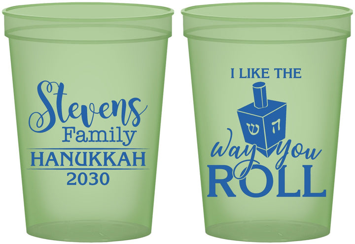 Custom Hanukkah 16 oz Glow In The Dark Cups - Dreidel | 270002