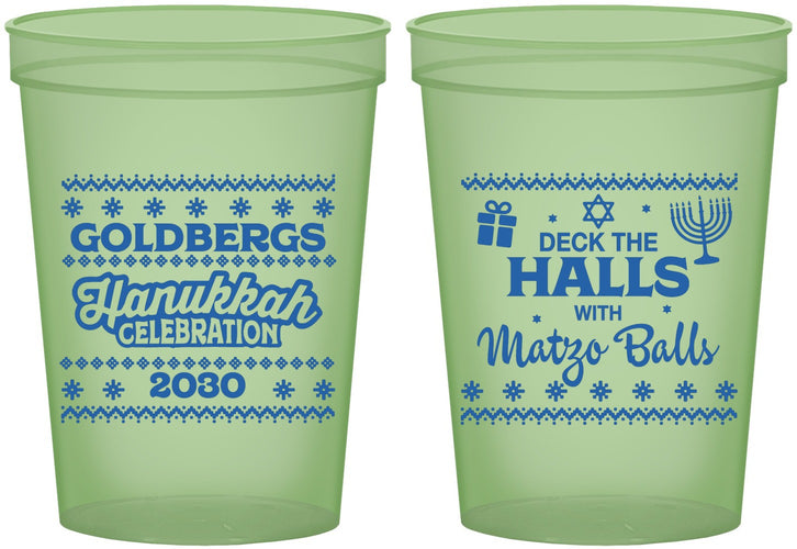 Custom Hanukkah 16 oz Glow In The Dark Cups - Matzo Balls | 270029