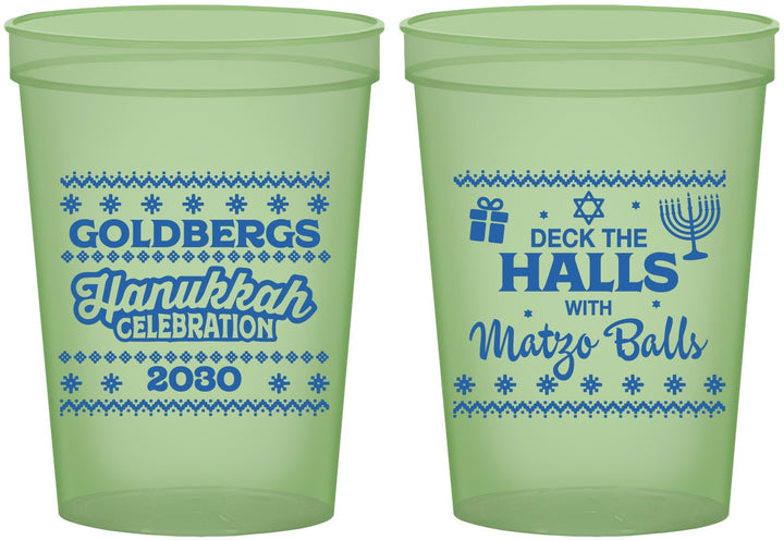 Custom Hanukkah 16 oz Glow In The Dark Cups - Matzo Balls | 270029
