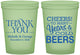 Custom Wedding 16 oz Glow In The Dark Cups - Cheers Years Cold Beers | 271
