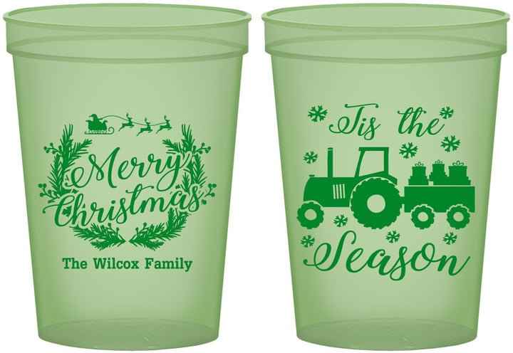 Custom Christmas 16 oz Glow In The Dark Cups - Til The Season | 280019